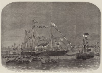 The Departure from Gravesend of the Victoria and Albert Royal Yacht, with the Prince and Princess Frederick William of Prussia by Edwin Weedon